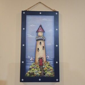 Harbor Lights Lighthouse Wall Painting | Designed By Jamie Mills-Price |